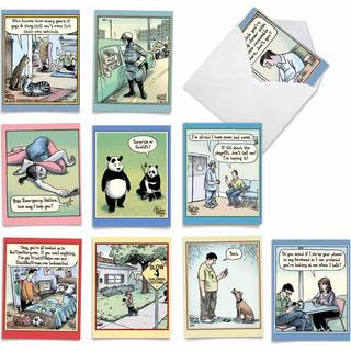 Det bedste kortselskab - 10 sjove, blandede blank humor til alle lejligheder Notecards i ?ske s?t 4 x 5,12 tommer m/konvolutter tegneserie tegnes