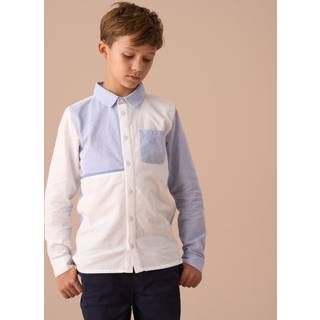 Angel & Rocket Angel & Rocket Blue Hank Textured Stripe Block 100% Cotton Shirt