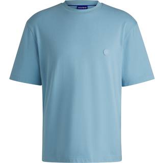 T-shirt i bomuldsjersey med Happy HUGO-logo
