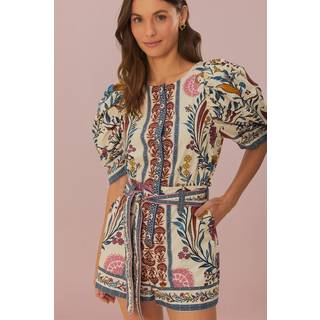 Farm Rio Romantic Lightness cotton jumpsuit - multicoloured - S