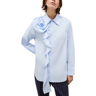 Marellatil kvinder. 2513111101200 Ketch-blå skjorte (44), Casual, Bomuld, Lange ærmer