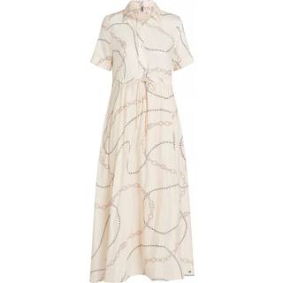 Tommy Hilfiger Tommy Hilfiger White Voile Short Sleeve Shirt Dress