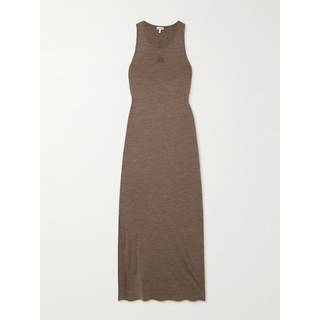 Loewe Anagram wool-blend maxi dress - brown - S