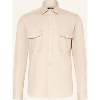 Reiss Whisper Stræk-T-shirt i bomuldstwill med to lommerStor