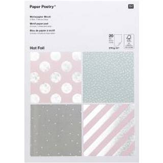 Paper Poetry Motivpapier Block hologramm 270g/m² 20 Blatt Hot Foil - Holografisch