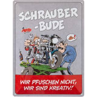 Motomania Metalskilt "Schrauberbude"