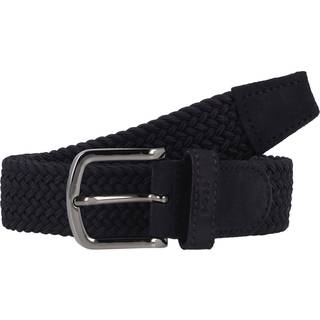 Vævet bælte med læderdetaljer