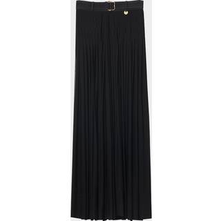 Burberry Pleated cotton-blend maxi skirt - black - S/M