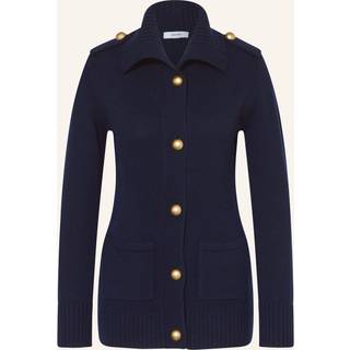 Reiss Reiss Navy Cat Wool-Cashmere Spread Collar Cardigan