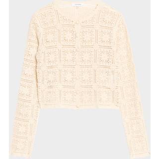 Frame Crochet cotton cardigan - white - S