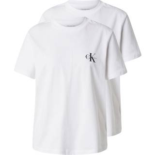 2 Pack Cotton Monogram T-shirts - White - XXL