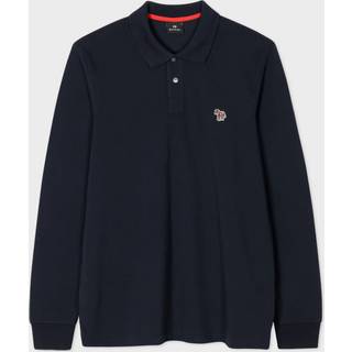 PS Paul Smith PS Paul Smith Zebra Logo Print Long Sleeve Polo Shirt