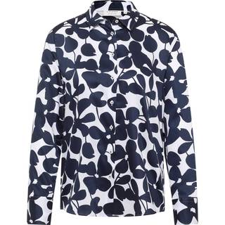 shirt-blouse in navy printed