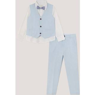 Monsoon Monsoon Blue 4-Piece Suit Set with Bow Shirt
