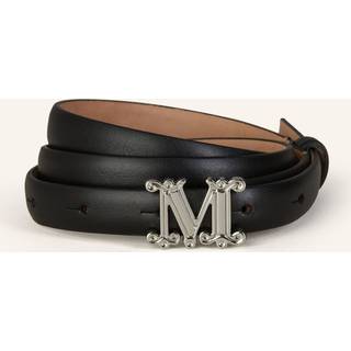 Max Mara Logo leather belt - black - 85CM