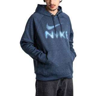 Nike Therma-Fit Pullover Fitness Hoodie Hoodie Herrer størrelse S farve blå