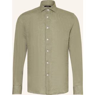 Reiss Reiss Thyme Green Ruban Linen Button-Through Shirt