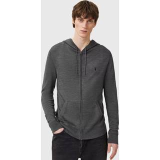 All Saints AllSaints Grey Mode Merino Wool Grey Zip Up Hoody