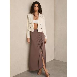 Reiss Reiss Mink Aurelie Ruched Midi Skirt