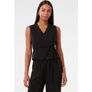 Forever New Forever New Black Cari Asymmetrical Waistcoat