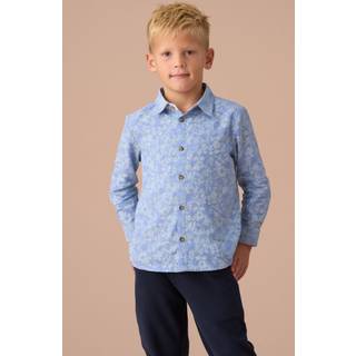 Angel & Rocket Angel & Rocket Blue Faes Chambray Floral Printed Shirt