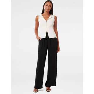 Forever New Forever New Black Enya Elastic Wide Leg Trousers