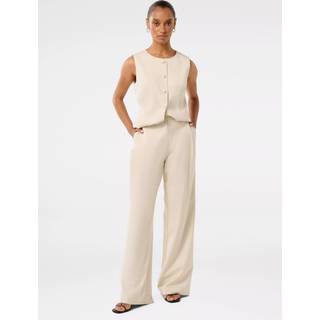 Forever New Forever New Cream Petite Daniela Wide Leg Trousers