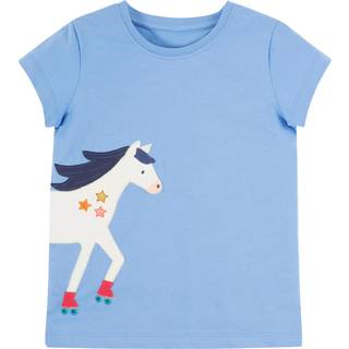 Frugi Frugi Blue Elise Wrap Around Appliqué T-Shirt