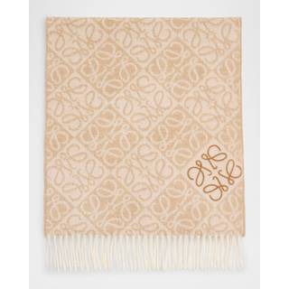 Loewe Anagram wool and cashmere scarf - beige - One Size