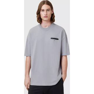 All Saints AllSaints Grey Redact Short Sleeve T-Shirt