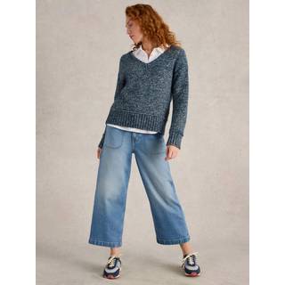 White Stuff White Stuff Blue Tia Wide Leg Crop Jeans