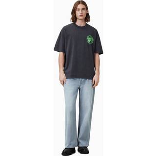All Saints AllSaints Black Distortion Crew 100% Cotton T-Shirt