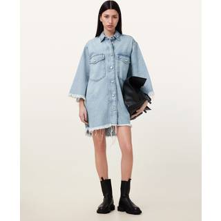 All Saints AllSaints Blue Faye Short Sleeve Denim Dress