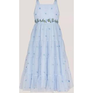 Monsoon Monsoon Thea Broderet Ryg-Sløjfe Tiered Kjole - 110cm (5 år)