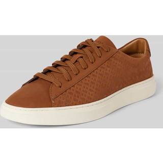 Nubuck-sneakers med prægede monogrammer