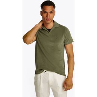 Tommy Hilfiger Tommy Hilfiger Green Regular Fit Towelling Short Sleeve Polo Shirt