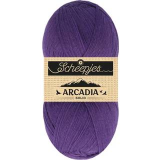 Scheepjes Arcadia 811 Nocturne (Solid) Indhold: 75% Superwash uld /25% polyamid Vægt/længde: 100 gram = ca. 396 meter Anbefalede pinde: 2.5-3.0 mm Strikkefasthed: 10 x 10 cm = 36m x 44p Vask: Maskinvask 30 °C.