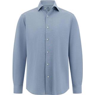BOGGI MILANO Herren Hemd blau meliert