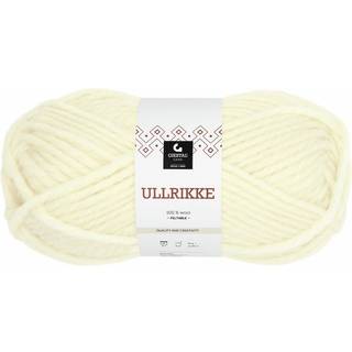Gjestal Ullrikke 305 Natur Indhold: 100% Uld Vægt/længde: 100 gram = ca. 90 meter Anbefalede pinde: 9-12mm Strikkefasthed: 10 cm = 9-7 m Håndvask, max 30°C / Tørres fladt / Kan filtes.