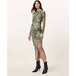 All Saints AllSaints Green Hanako Mesh Dress