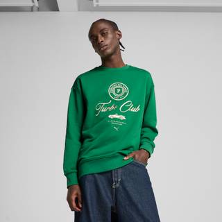Men&#39;s Puma Porsche Legacy Lifestyle Crew, Green, Size M, Men - Archive Green - M