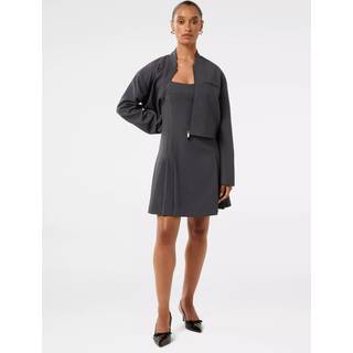 Forever New Forever New Grey Maddison Petite Formal Bomber Jacket