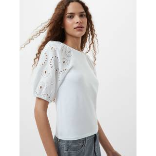 French Connection French Connection White Rosana Anglaise Top