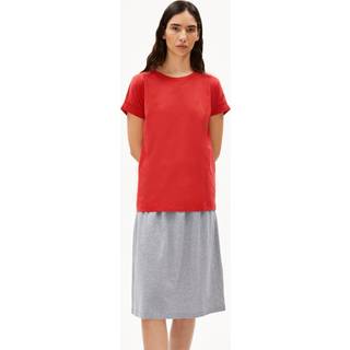 ARMEDANGELS Women's Idaa Logo T-shirt Damer størrelse XS farve rød