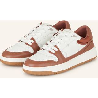 Reiss Reiss White/Tan Astor Leather Panelled Trainers