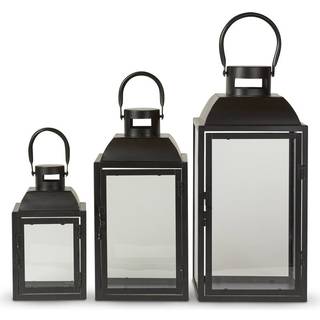 Lanterne sæt sort 3 stk.