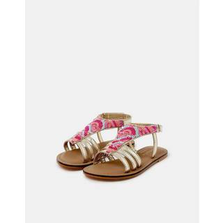 Angels By Accessorize Angels By Accessorize Pink Girls Beaded Gladiator Sandals