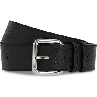 Reiss Reiss Black Robyn Leather Square Roller Buckle Belt