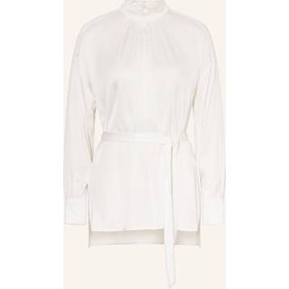Reiss Reiss Ivory Lina Woven High-Neck Belted Blouse