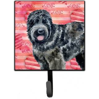 """" Caroline's Treasures Black Russian Terrier Love Wall Hook Small Multicolor """"